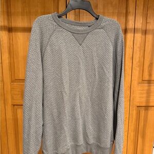 Cremieux Collection Men's XL Gray Polka Dot Crewneck Sweatshirt Raglan Pullover